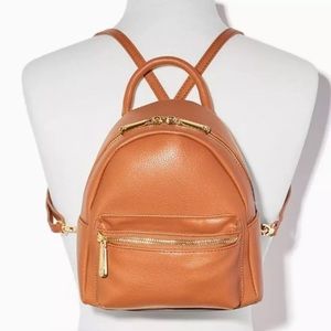Light brown small backpack purse crossbody New!